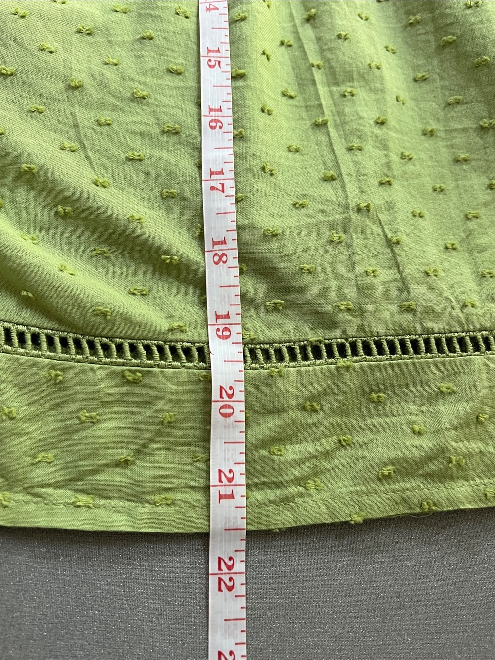 Old Navy | Long Sleeve Dandelion Leaf Blouse Embroidered Dots #583997-B Size M - Picture 15 of 16